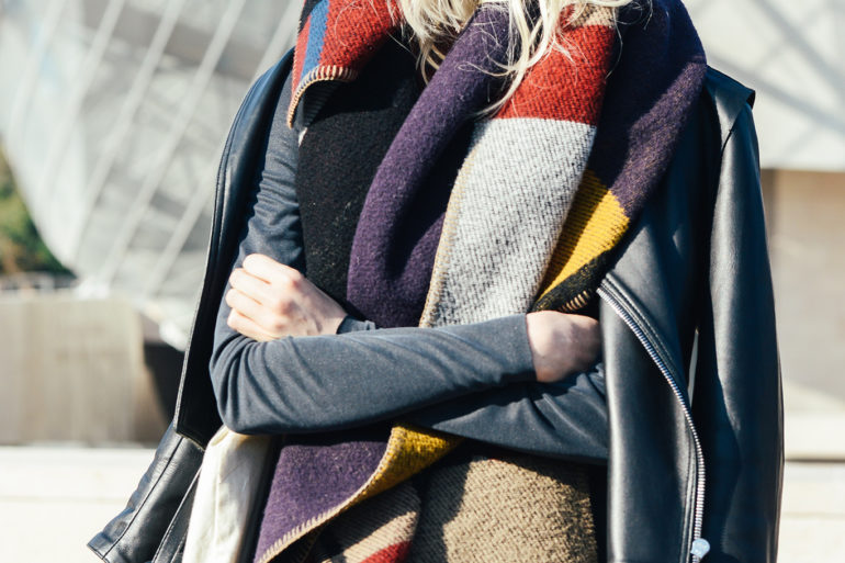 how to wear blanket scarf