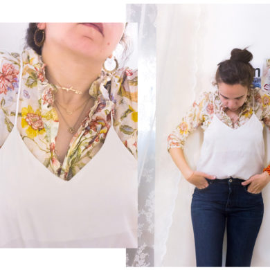 How to Style a floral ruffled shirt